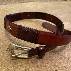 Bill adler vintage western style waist belt with silver hardware
